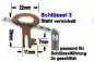 Preview: Spardosenschloss 4: 39mm Schlüssel passend Nr. 3 Preview: Spardosenschloss 4: 39mm Schlüssel passend Nr. 3