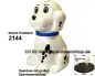 Preview: Hund Dalmatiner Spardose Farbvariante Halsband blau B