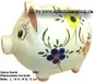 Preview: Sparschwein mit Dekor wählen 16 cm Blumen A