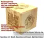 Preview: Spardose Holzwürfel Rohling natur Muster C