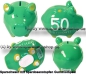 Preview: Sparschwein Kleinsparschwein 3D Design 50 Birthday! Keramik Gesamt