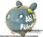 Preview: Sparschwein Kleinsparschwein 3D Design Abi Auto Führerschein Keramik D