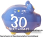 Preview: Sparschwein Kleinsparschwein 3D Design 30 Birthday! Keramik C