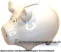 Preview: Sparschwein Kleinsparschwein ohne Design Blanko weiß Keramik A