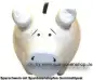 Preview: Sparschwein Kleinsparschwein ohne Design Blanko weiß Keramik B