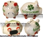 Preview: Sparschwein Kleinsparschwein 3D Glücksschwein Luxusvariante Keramik Gesamt