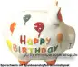 Preview: Sparschwein mittelgroß 3D Design Happy Birthday Keramik C