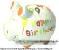 Preview: Sparschwein Kleinsparschwein 3D Design Happy Birthday Keramik A Preview: Sparschwein Kleinsparschwein 3D Design Happy Birthday Keramik A