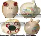 Preview: Sparschwein Kleinsparschwein Happy Birthday international weiß Keramik Gesamt Preview: Sparschwein Kleinsparschwein Happy Birthday international weiß Keramik Gesamt