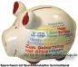 Preview: Sparschwein Kleinsparschwein Happy Birthday international weiß Keramik A Preview: Sparschwein Kleinsparschwein Happy Birthday international weiß Keramik A