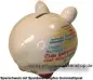 Preview: Sparschwein Kleinsparschwein Happy Birthday international weiß Keramik D Preview: Sparschwein Kleinsparschwein Happy Birthday international weiß Keramik D