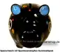 Preview: Sparschwein Kleinsparschwein Hippie schwarz Keramik B Preview: Sparschwein Kleinsparschwein Hippie schwarz Keramik B