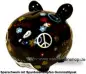 Preview: Sparschwein Kleinsparschwein Hippie schwarz Keramik D Preview: Sparschwein Kleinsparschwein Hippie schwarz Keramik D
