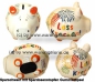 Preview: Sparschwein Kleinsparschwein 3D Design Lass Krachen Keramik Gesamt
