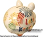 Preview: Sparschwein Kleinsparschwein 3D Design Lass Krachen Keramik D