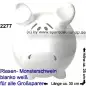 Preview: Sparschwein riesengroßes Monster Sparschwein 3D Design Blanko weiß Keramik B Preview: Sparschwein riesengroßes Monster Sparschwein 3D Design Blanko weiß Keramik B