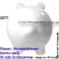 Preview: Sparschwein riesengroßes Monster Sparschwein 3D Design Blanko weiß Keramik D Preview: Sparschwein riesengroßes Monster Sparschwein 3D Design Blanko weiß Keramik D