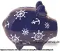 Preview: Sparschwein Kleinsparschwein Nautilus dunkelblau Keramik C Preview: Sparschwein Kleinsparschwein Nautilus dunkelblau Keramik C