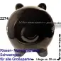 Preview: Sparschwein riesengroßes Monster Sparschwein 3D Design Schwarzgeld Keramik D