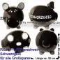 Preview: Sparschwein riesengroßes Monster Sparschwein 3D Design Schwarzgeld Keramik Gesamt