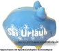Preview: Sparschwein Kleinsparschwein 3D Design Ski Urlaub Keramik C