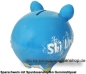 Preview: Sparschwein Kleinsparschwein 3D Design Ski Urlaub Keramik D