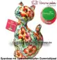 Preview: Spardose Spartier Pomme Pidou Katze Caramel blau mit Blumen Keramik A