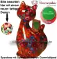 Preview: Spardose Spartier Pomme Pidou Katze Caramel blau mit Blumen Keramik C