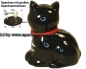 Preview: Spardose Katze Katy Kunststoff Farbe schwarz B