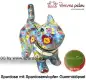Preview: Spardose Spartier Pomme Pidou Katze Kitty hellblau mit Blumen Keramik B Preview: Spardose Spartier Pomme Pidou Katze Kitty hellblau mit Blumen Keramik B