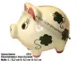 Preview: Sparschwein mit Dekor klein Kleeblattdekor A