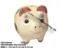 Preview: Sparschwein mit Dekor klein Kleeblattdekor B