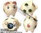 Preview: Sparschwein mit Dekor klein Kleeblattdekor F