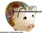 Preview: Sparschwein Blumendekor bunt D