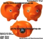 Preview: Sparschwein Vinyl Groß Orange Großsparschwein Gesamt