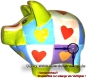 Preview: Sparschwein mit Herzdekor B