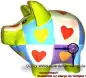 Preview: Sparschwein mit Herzdekor B