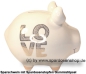 Preview: Sparschwein Kleinsparschwein Love Goldedition Keramik C