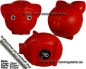 Preview: Sparschwein Groß Rot Vinyl Monstersparschwein Gesamt