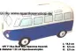 Preview: Spardose Auto VW T1 Bus Bulli blau A Preview: Spardose Auto VW T1 Bus Bulli blau A
