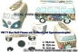 Preview: Spardose Auto VW T1 Samba Bus Bulli Flower mit Surfbrett Gesamt
