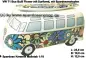 Preview: Spardose Auto VW T1 Samba Bus Bulli Flower mit Surfbrett A Preview: Spardose Auto VW T1 Samba Bus Bulli Flower mit Surfbrett A
