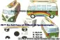 Preview: Spardose Auto VW T1 Samba Bus Bulli Peace mit Surfbrett Gesamt