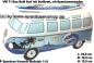 Preview: Spardose Auto VW T1 Samba Bus Bulli Surf mit Surfbrett A