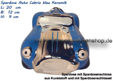 Preview: Spardose Auto Cabrio blau/chrom B