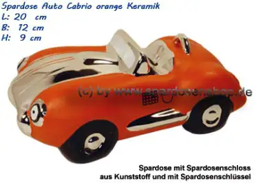 Spardose Auto Cabrio orange/chrom A