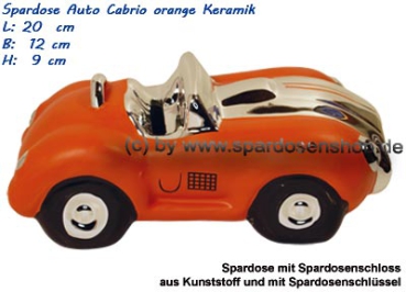 Preview: Spardose Auto Cabrio orange/chrom C