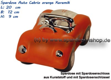 Preview: Spardose Auto Cabrio orange/chrom D