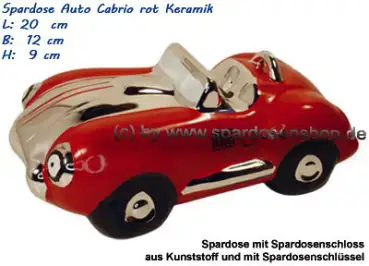Spardose Auto Cabrio rot/chrom A