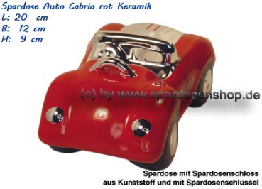 Preview: Spardose Auto Cabrio rot/chrom D